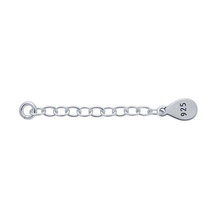 Sterling Silver 2.7mm Cable Chain Extender with Tag