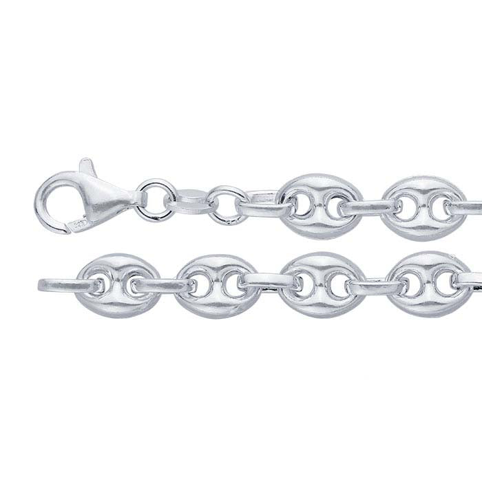 Sterling Silver 6.5mm Puffed Anchor Chain