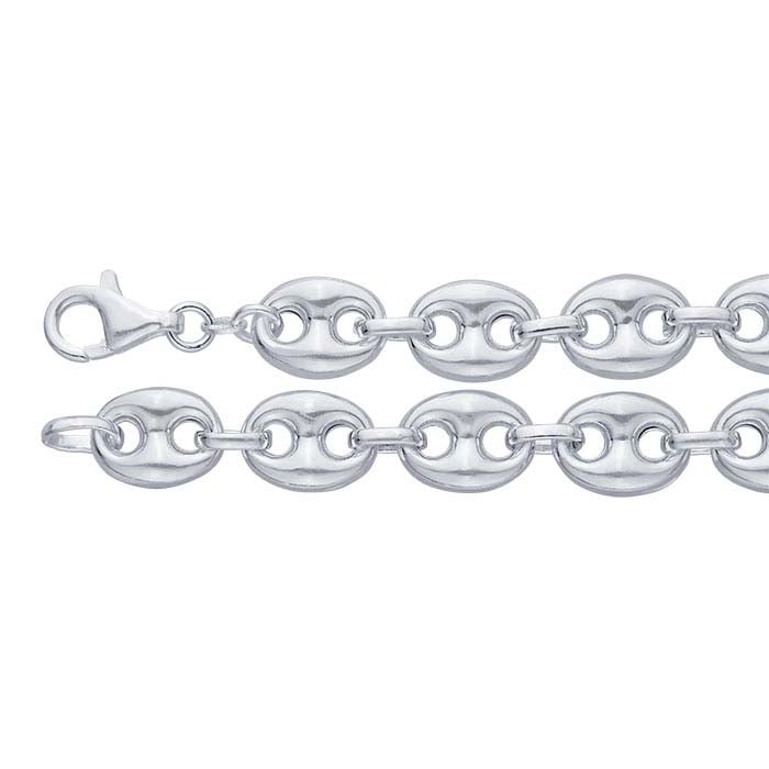 Sterling Silver 12mm Puffed Anchor Chain
