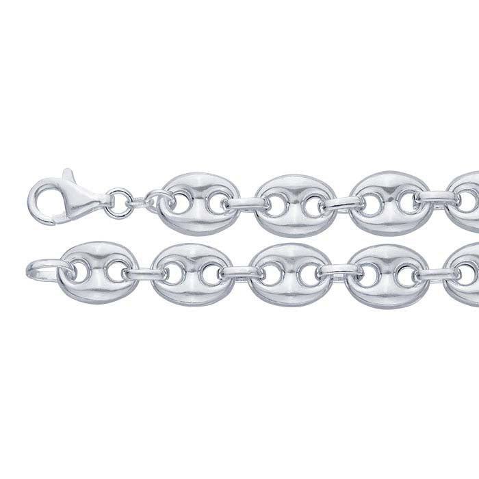 Sterling Silver 12mm Puffed Anchor Chain