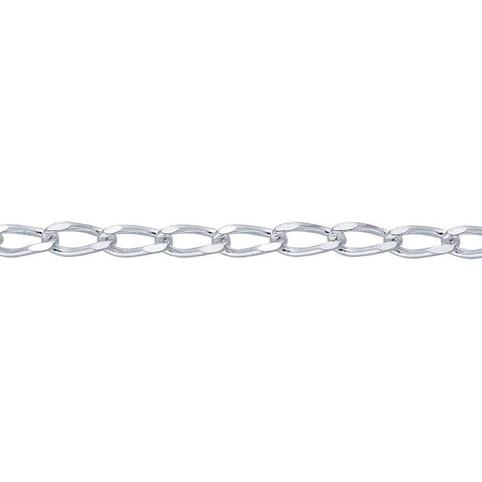 Sterling Silver 1.3mm Diamond-Cut Twist Curb Chain