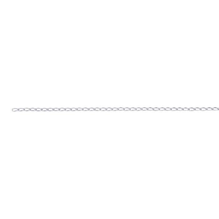Sterling Silver 1.3mm Diamond-Cut Twist Curb Chain, By the Foot