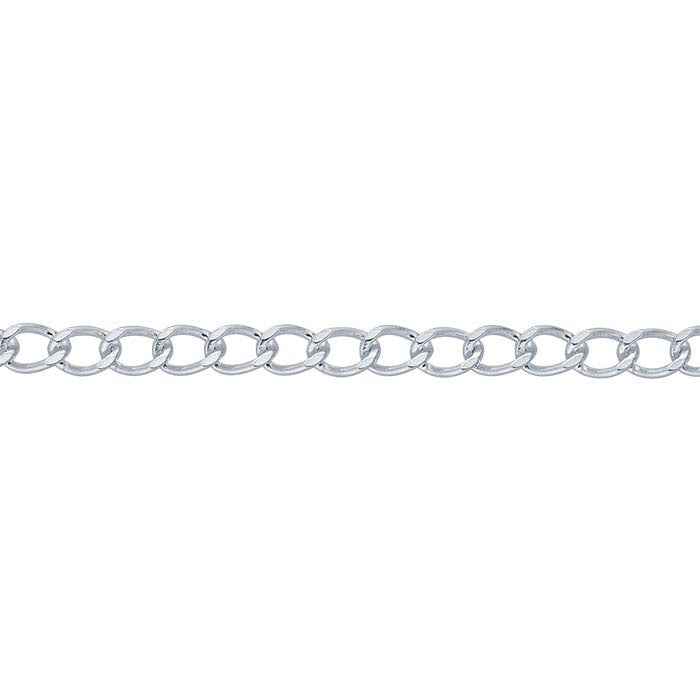 Panzerkette aus Sterlingsilber mit Diamantschliff, 1,7 mm