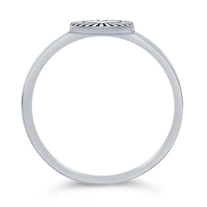 Sterling Silver Radiant Heart Ring