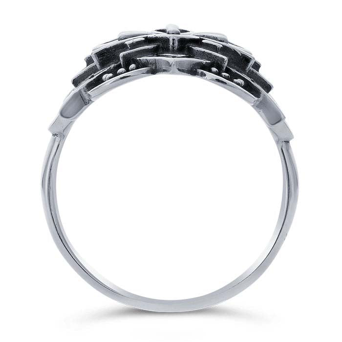 Sterling Silver Large Mandala Ring