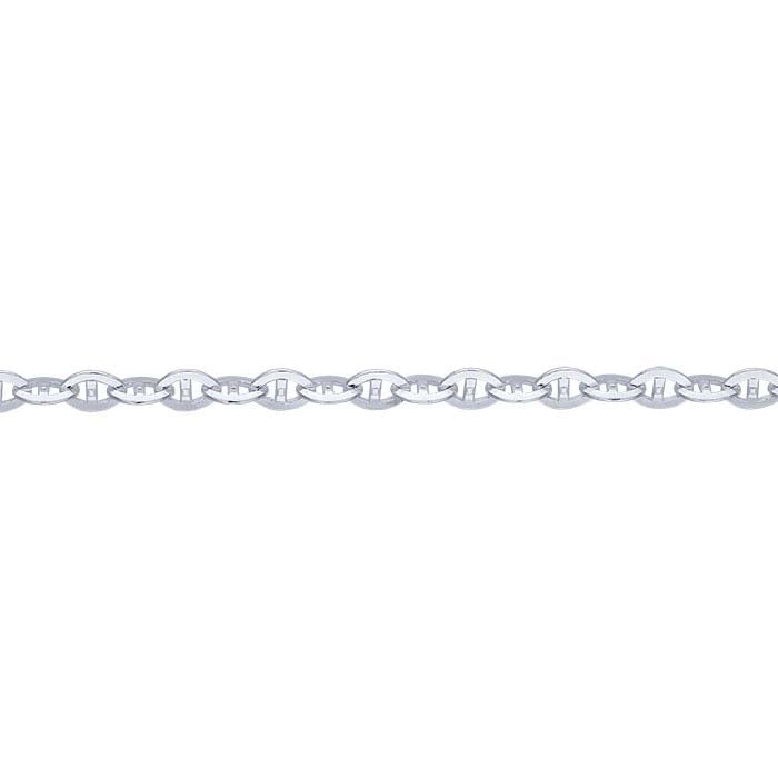 Sterling Silver 2.5mm Flat Anchor Chain, By the Foot