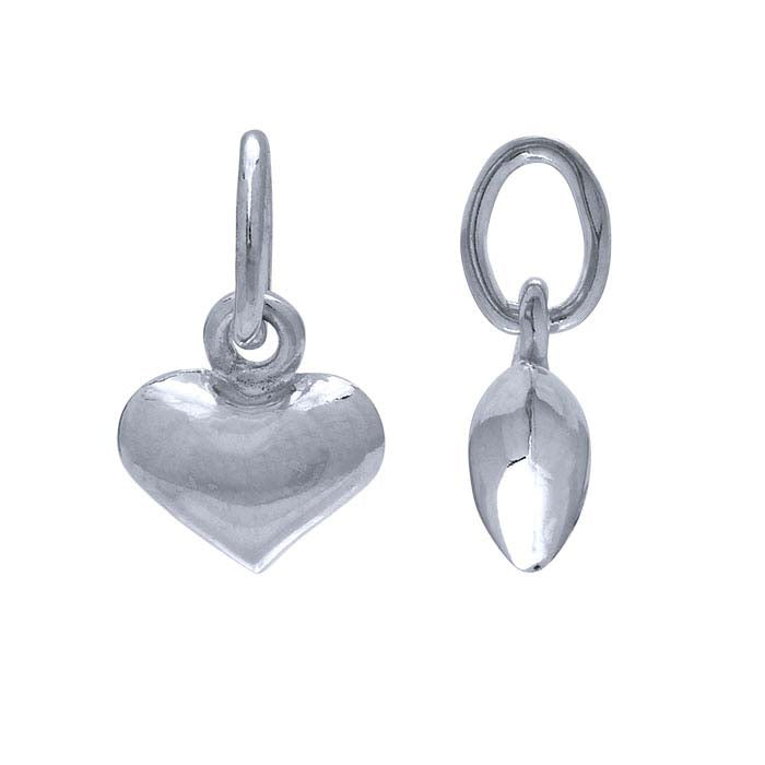 Sterling Silver Puff Heart Charm