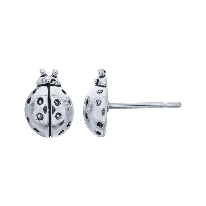Sterling Silver Ladybug Post Earring