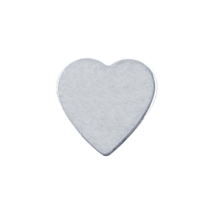 Sterling Silver 7mm Heart Stamping, 0.32mm