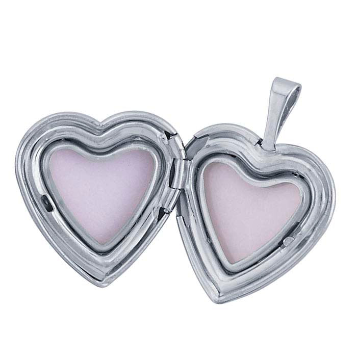 Sterling Silver Heart Locket Pendant