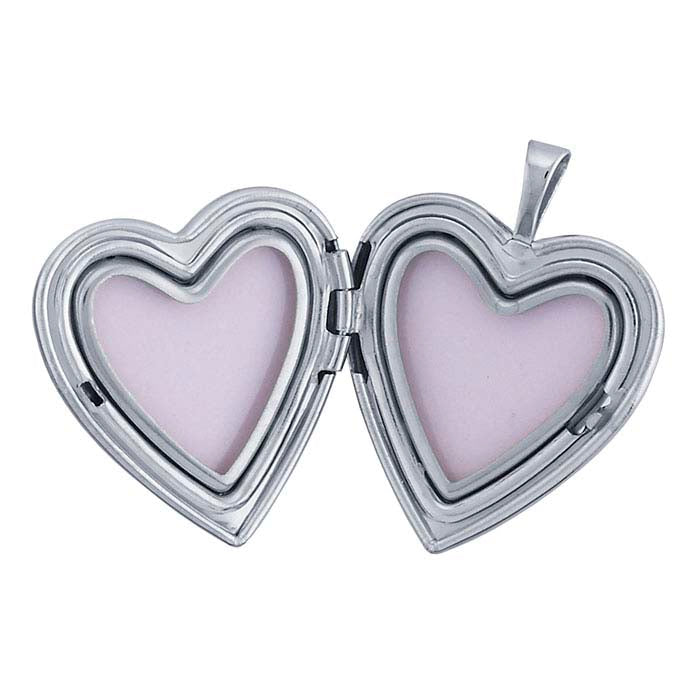 Sterling Silver Heart Locket Pendant
