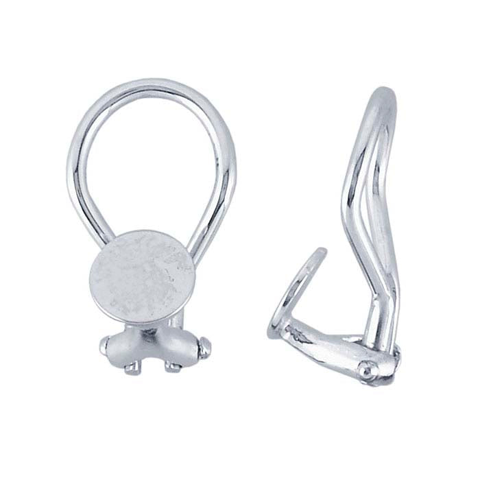 Sterling Silver Omega Ear Clip with Pad