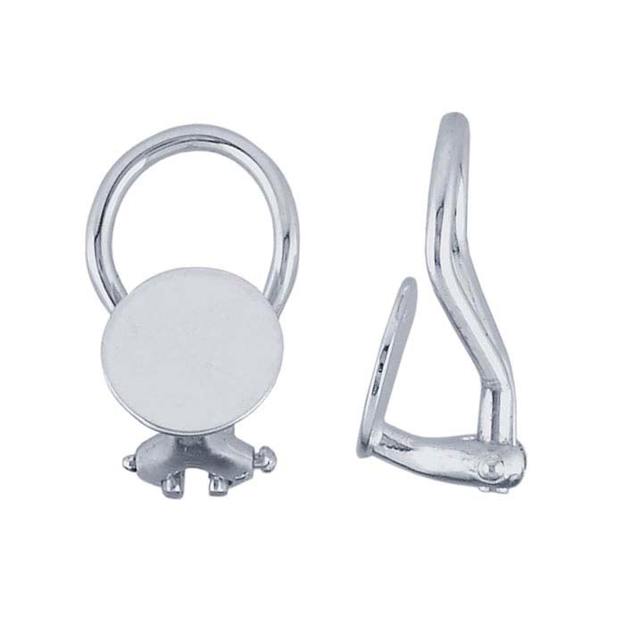 Sterling Silver Omega Ear Clip with Pad