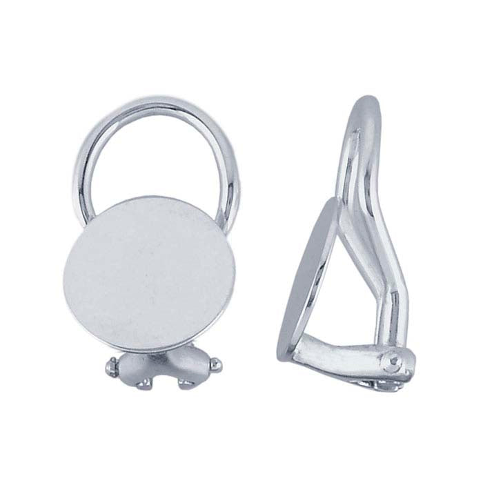 Sterling Silver Omega Ear Clip with Pad