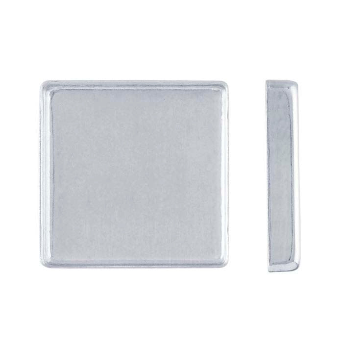 Sterling Silver 16mm Square Bezel Cup Setting