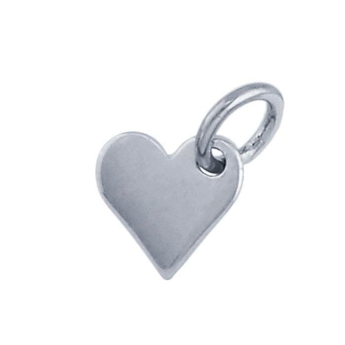 Sterling Silver Flat Heart Charm