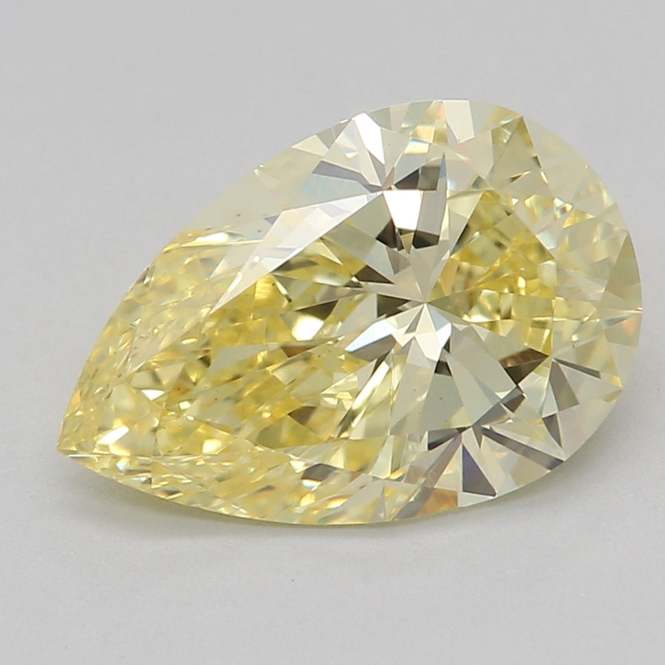 Lab-Grown Diamond 1.57ct, Pear, Yellow, VS1