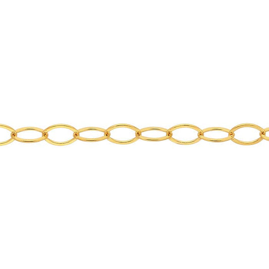 14/20 Yellow Gold-Filled 2.3mm Flat Oval Cable Chain
