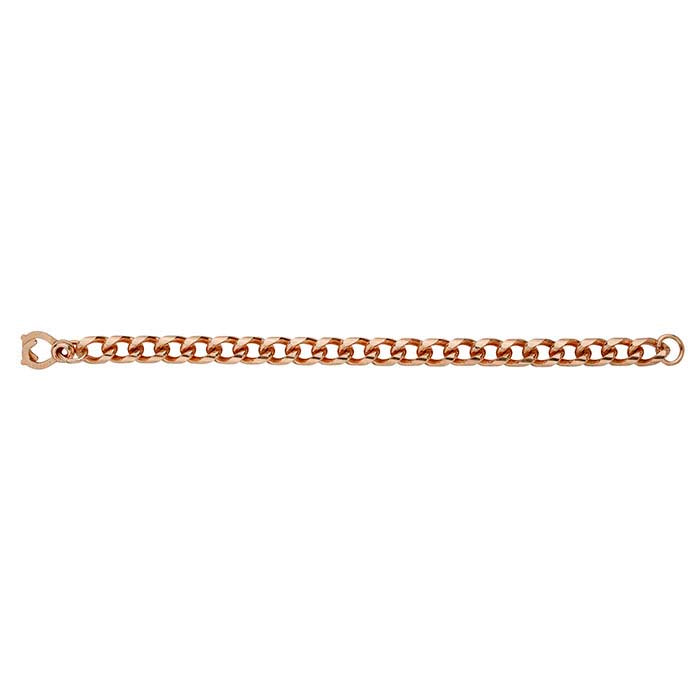 Copper Lacquered Diamond-Cut Curb Bracelet