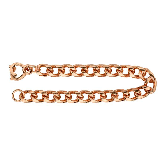 Copper Lacquered Diamond-Cut Curb Bracelet