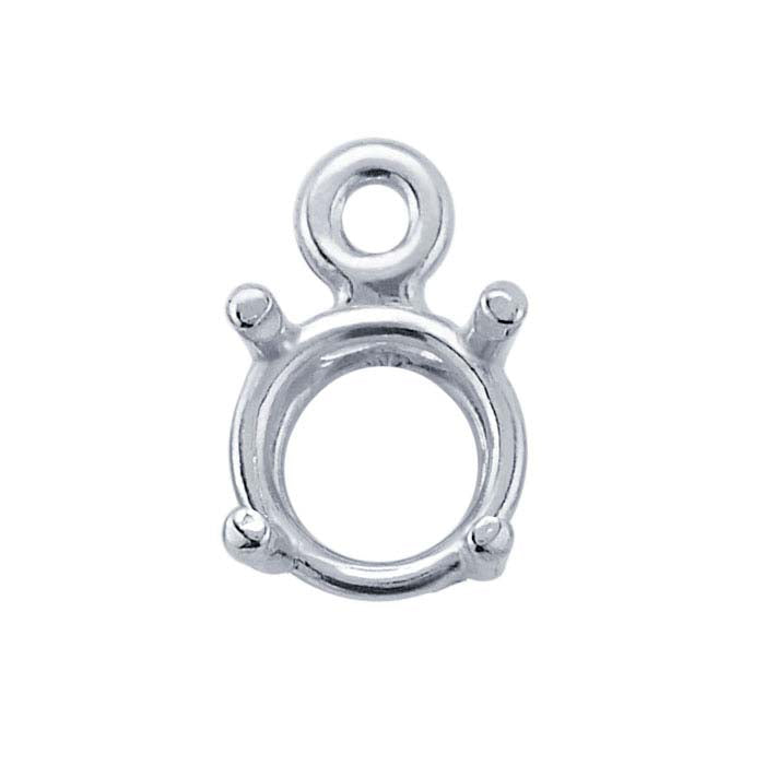 ReadySet™ Sterling Silver 6mm Round Pre-Notched Basket Component Mounting