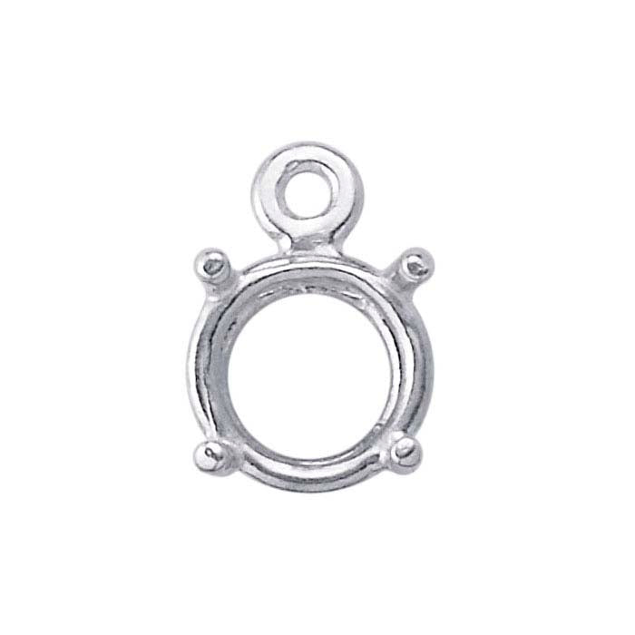 ReadySet™ Sterling Silver 8mm Round Pre-Notched Basket Component Mounting
