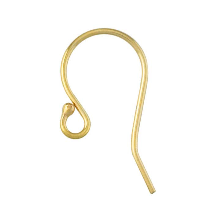 14/20 Yellow Gold-Filled Ear Wire with Loop and Ball End