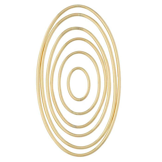 14/20 Yellow Gold-Filled Smooth Concentric Oval Component Set