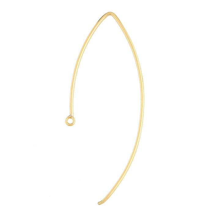 14/20 Yellow Gold-Filled Marquise Ear Wire with Closed Ring