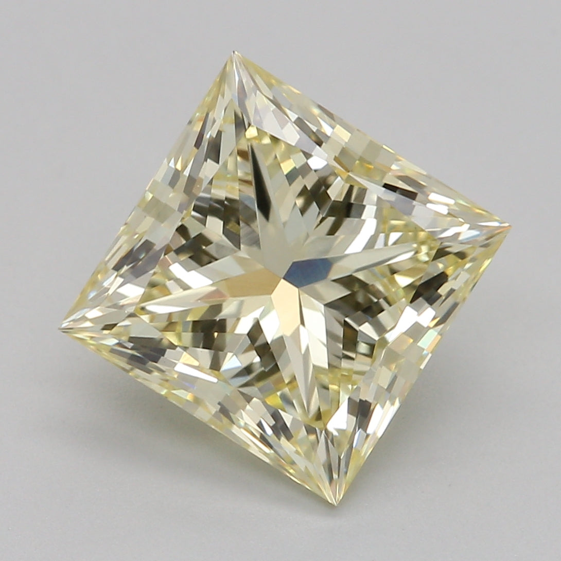 Lab-Grown Diamond 2.51ct, Princess, Yellow, VS1