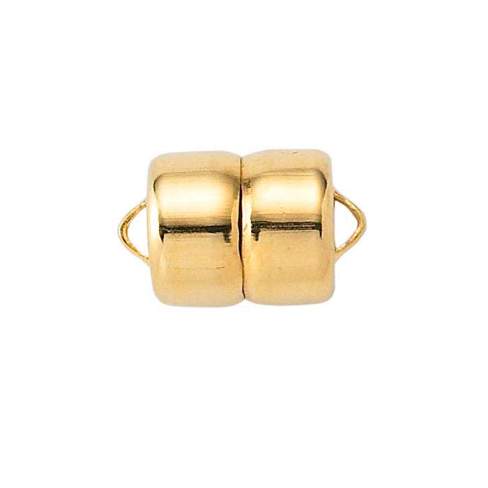 Brass Yellow Gold-Plated Mag-Lok Button Magnetic Clasp