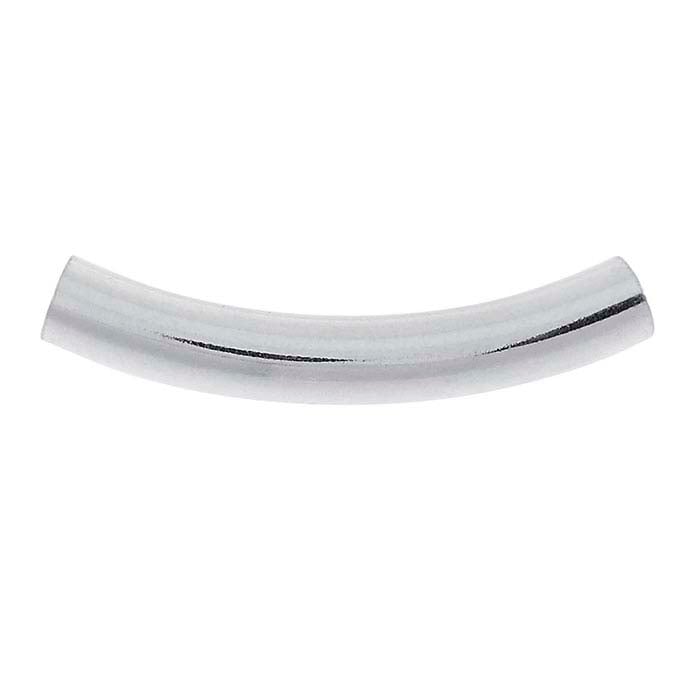 Sterling Silver 20 x 3mm Curved Tube Bead