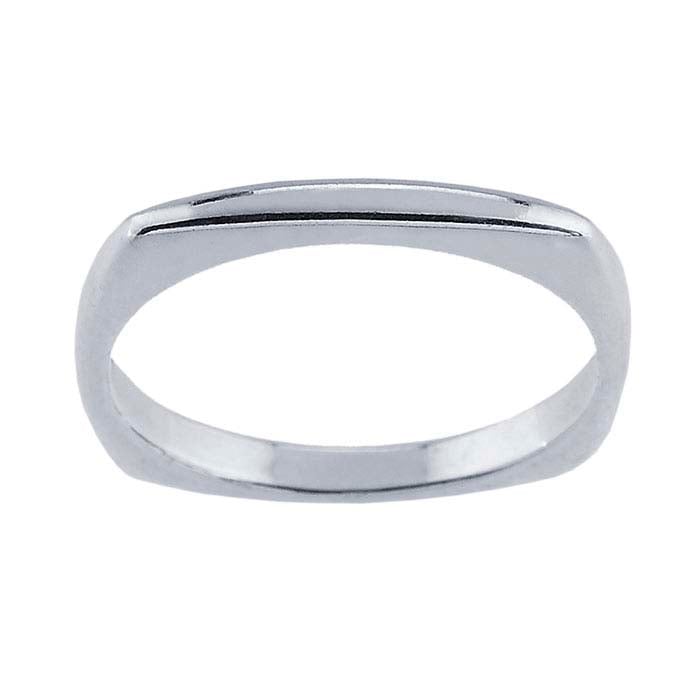 Sterling Silver Square Stackable Ring