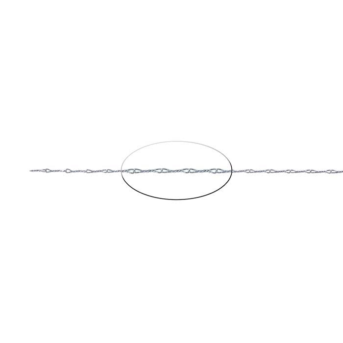 Sterling Silver 0.7mm Twist Link Chain, By the Foot