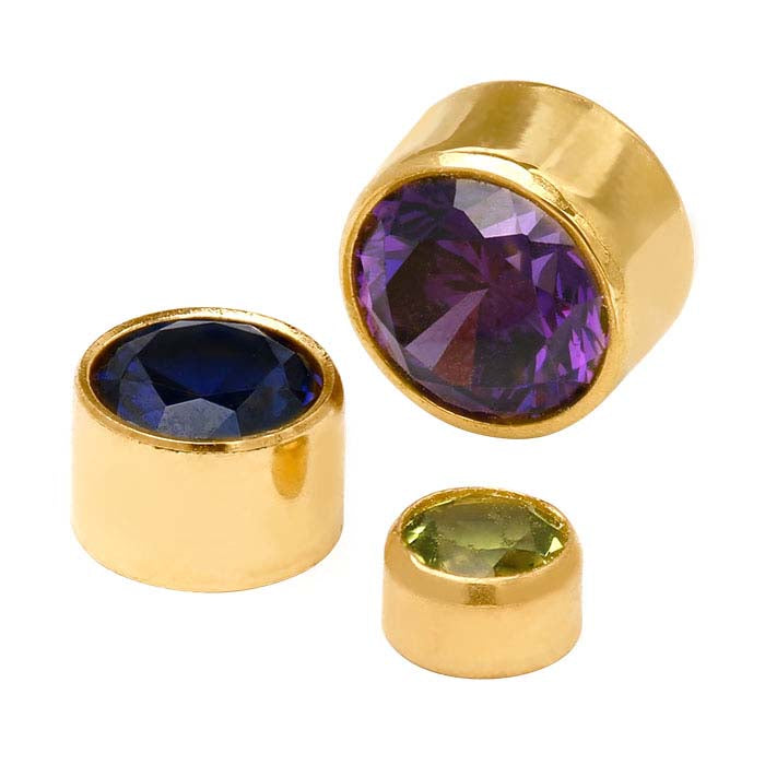 18K Yellow Gold 5.5mm Round Tube Bezel Setting
