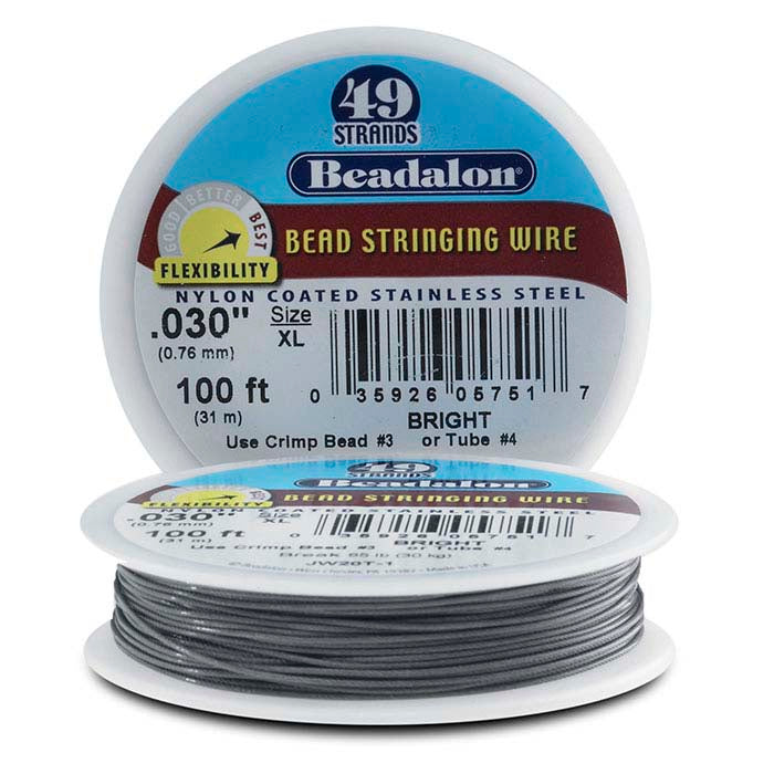 Beadalon® Professional Series 49-Strand Bright Wire, 30.48 m. Spool