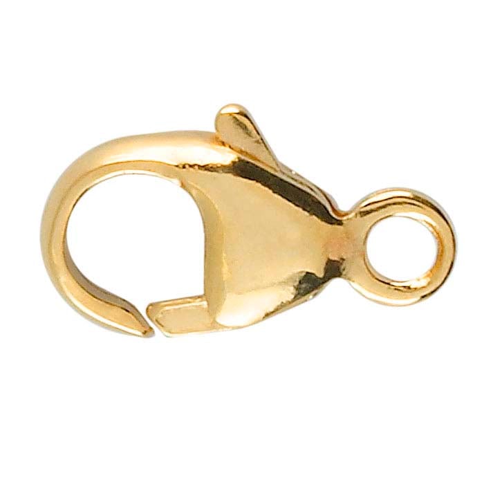 18K Yellow Gold 9.3 x 5mm Lobster Clasp with Closed Ring
