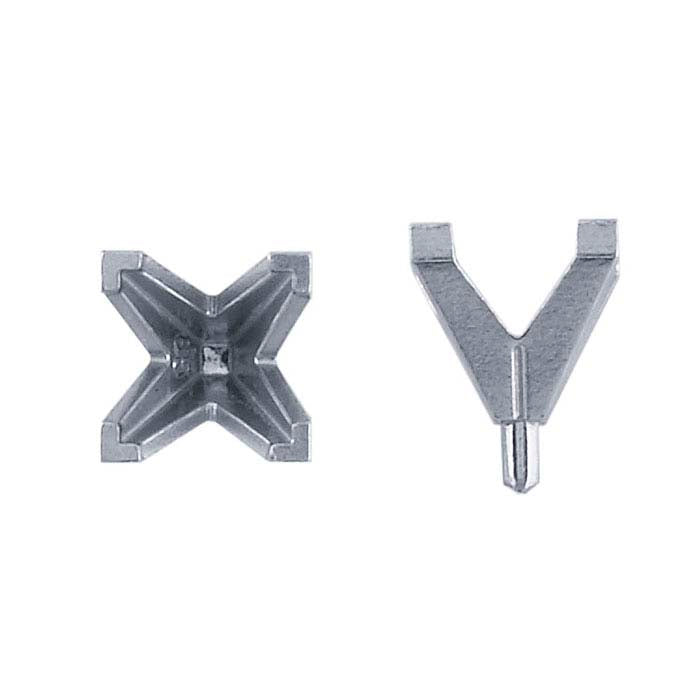 14K White Gold 4.5mm Princess V-Prong 4-Prong Setting with Peg