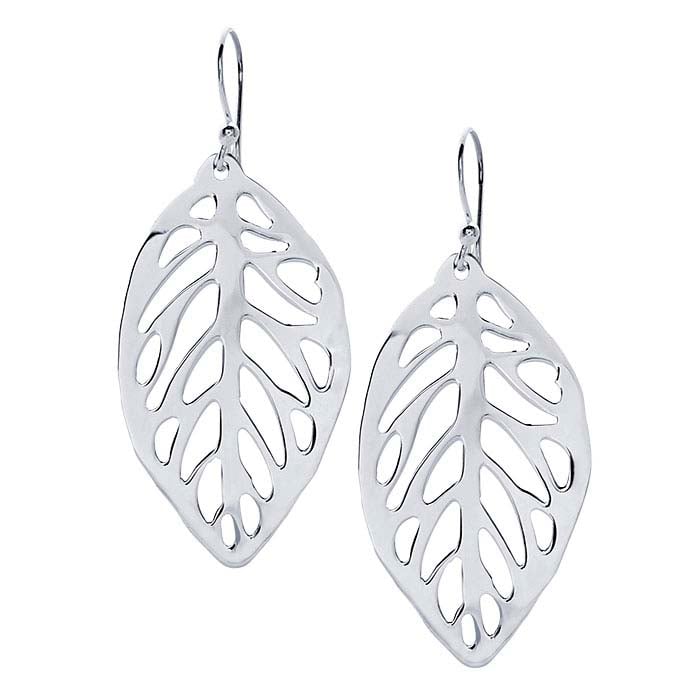 Sterling Silver Leaf Earrings
