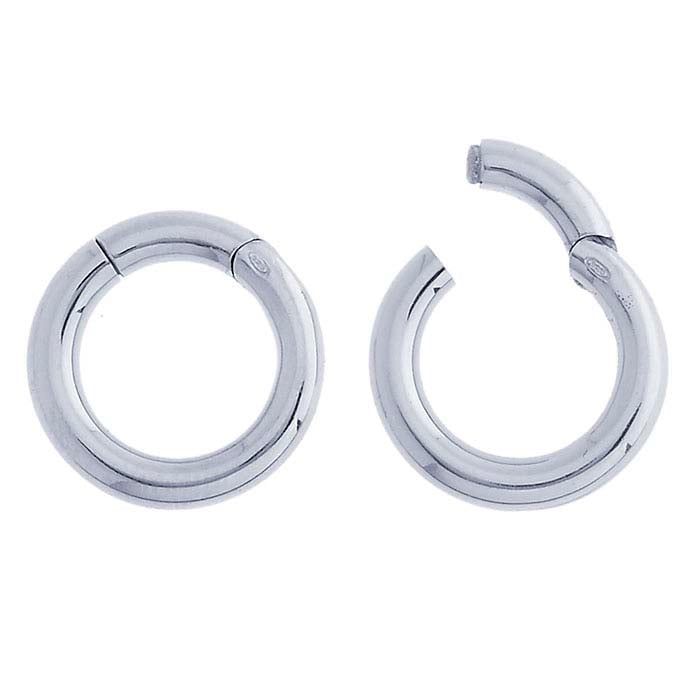 Sterling Silver 17.5 x 17.5mm Round Hinged Hook Clasp
