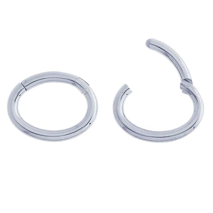 Sterling Silver 22 x 17mm Oval Hinged Hook Clasp