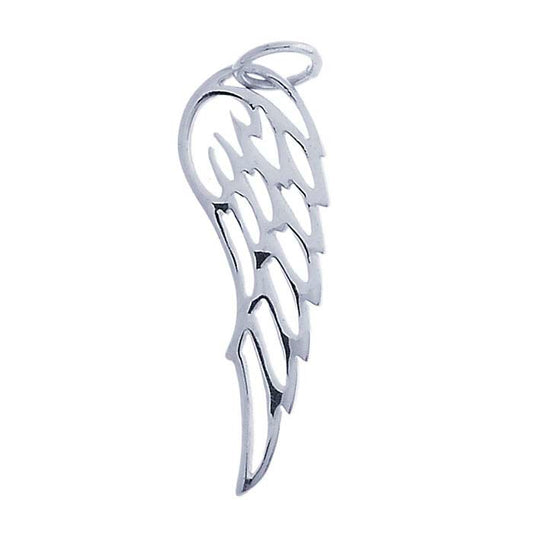 Sterling Silver Open Angel Wing Pendant