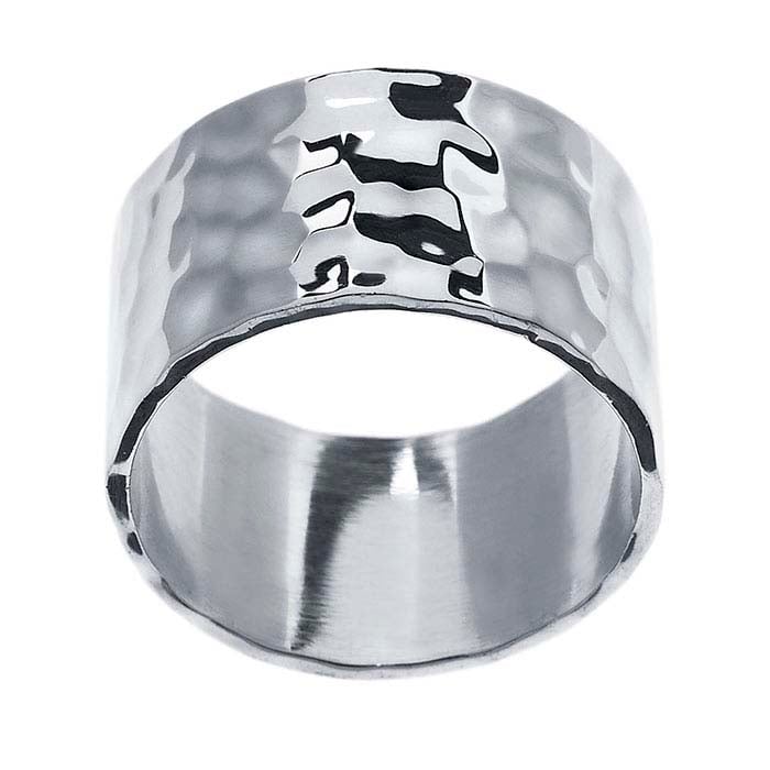 Sterling Silver Hammered Band
