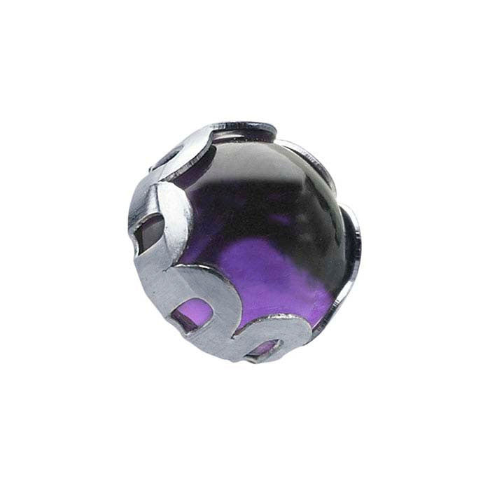 Sterling Silver 6mm Round Filigree Bezel Cup Setting