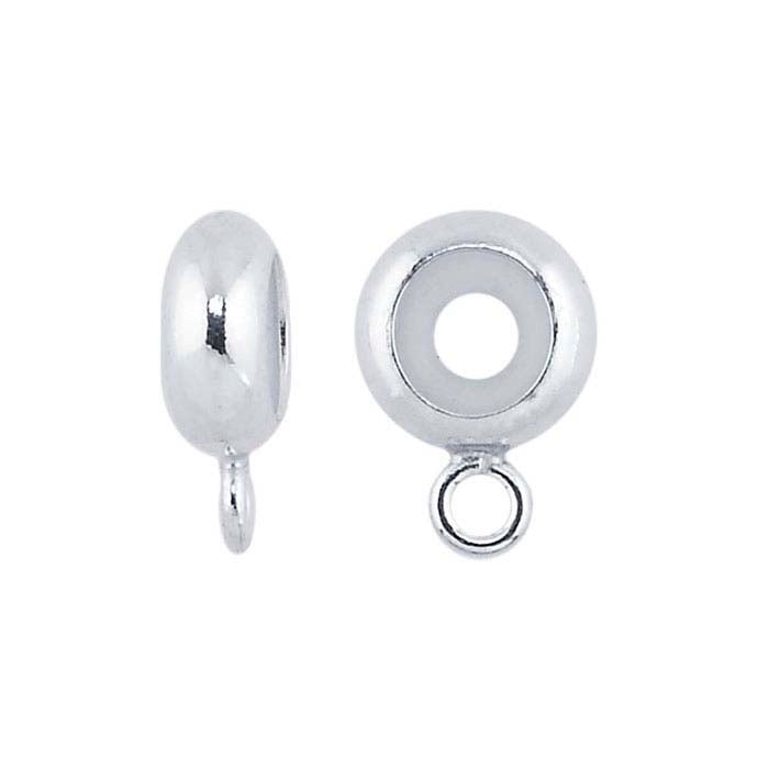 Sterling Silver 7 x 3.5mm "Smart" Bead with Ring and Silicone Insert