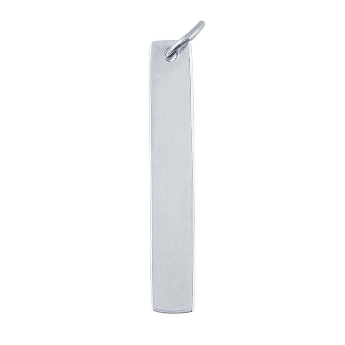 Sterling Silver Rectangle Tag Pendant