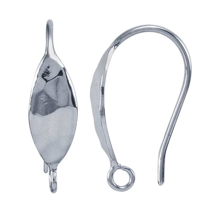 Sterling Silver Hammered Ear Wire with Loop