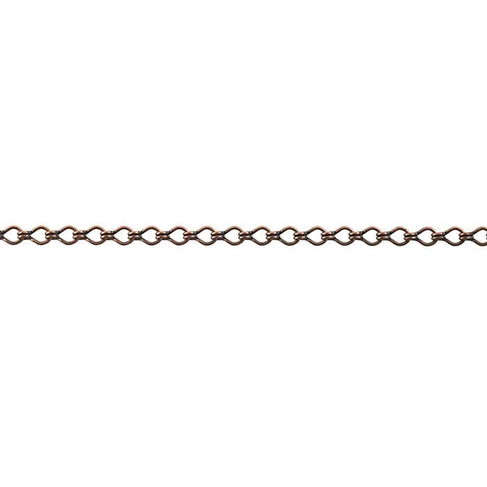 Steel Antique Copper-Finish 3.8mm Ladder Chain, 6.1 m. Spool