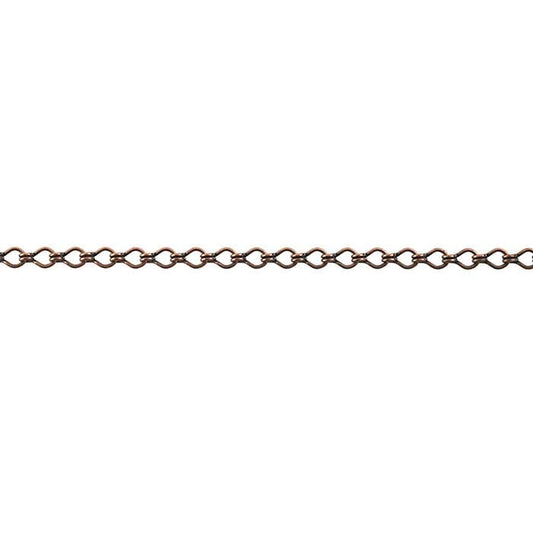 Steel Antique Copper-Finish 3.8mm Ladder Chain, 6.1 m. Spool