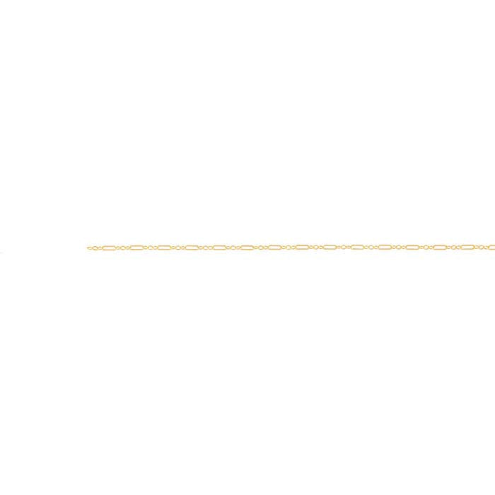 14/20 Yellow Gold-Filled 1.7mm Flat Long & Short Chain, By the Foot
